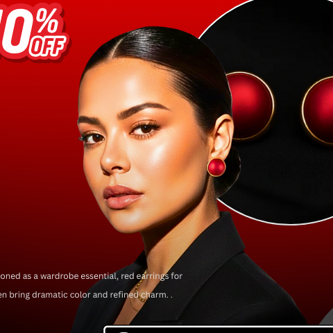 Red Earrings  For Women